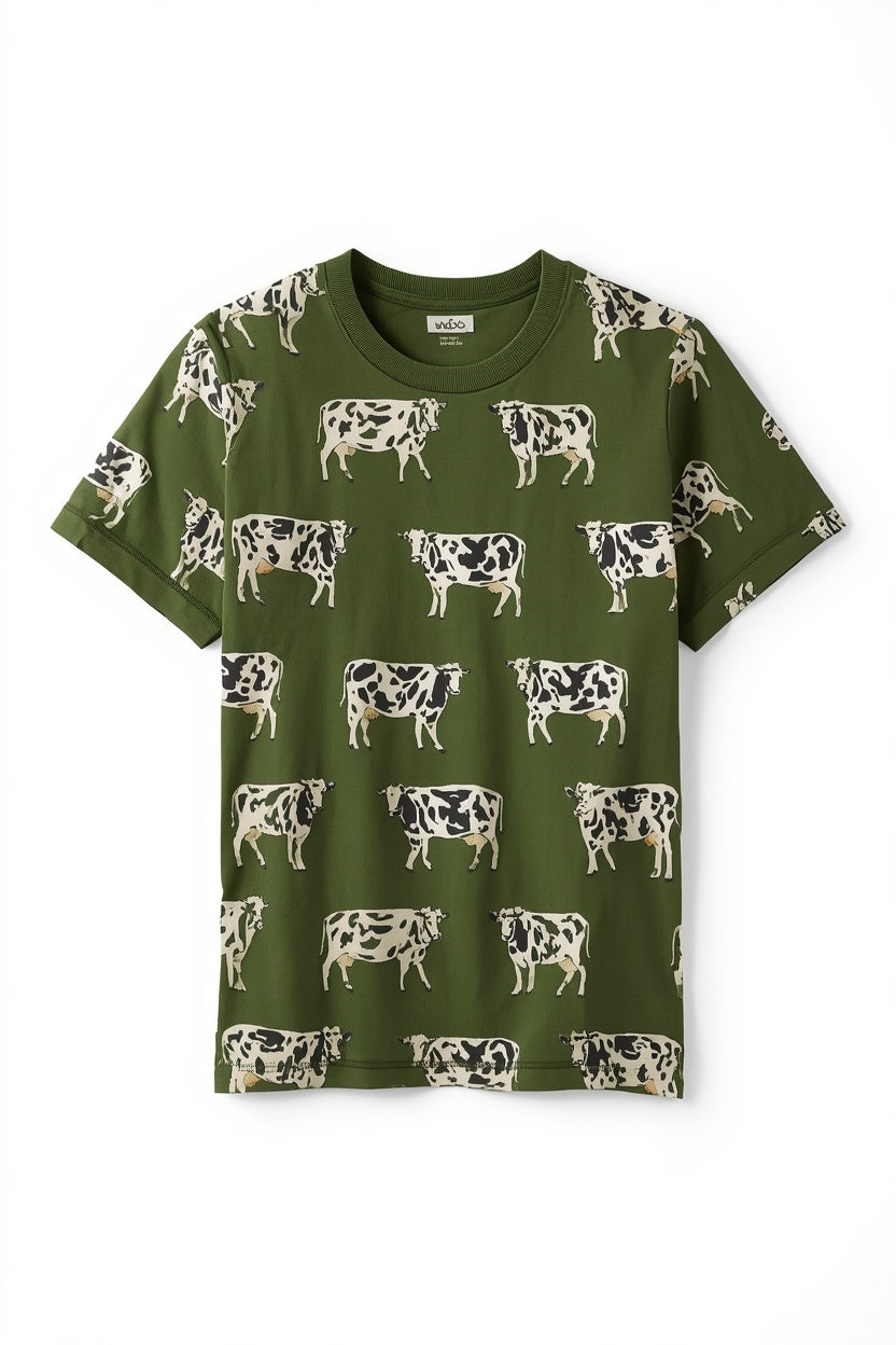 Round neck half sleeve t-shirt